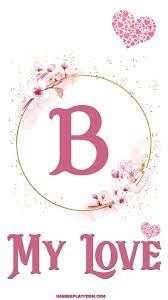 b name pink love wallpaper