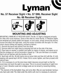 56 Nice Lyman Peep Sight Chart Home Furniture