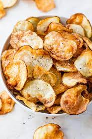 air fryer potato chips wellplated com