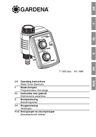 User Manual Gardena Water Timer T 1030