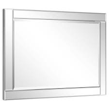 Empire Art Direct Moderno Beveled Rectangle Wall Mirror 40 X 30 X 1 18 Clear