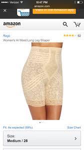 Rago Shape Wear What Size To Order