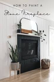 How To Paint A Stone Fireplace An