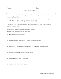 Englishlinx Com Active And Passive Voice Worksheets
