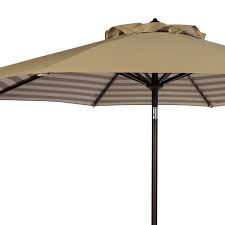 Striped Outdoor Umbrella Beige