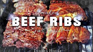 beef ribs smoked gas grill bbq