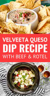 velveeta queso recipe with beef rotel