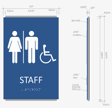 Ada Braille Staff Restroom Sign