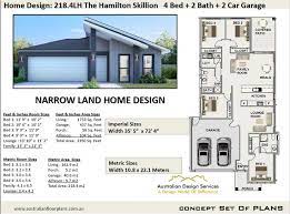 Skillion Roof Narrow House Plans 218