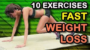 10 fast weight loss exercises at home