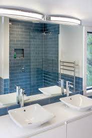 Blue Subway Tile Bathroom