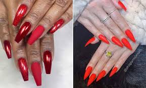 Check this list of cute acrylic nails designs the nautical style never seems to go out of fashion! 43 Best Red Acrylic Nail Designs Of 2020 Stayglam