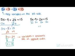 Linear Equations Lulumath