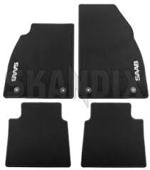 floor accessory mats black saab