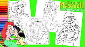 The little mermaid 2 coloring pages at getdrawings | free download download free little mermaid melody coloring pages, best quality on clipart.email. Coloring Princess Ariel Melody Eric Return To The Sea Coloring Pages For Kids Youtube