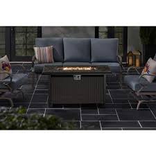Stainless Steel Black Gas Fire Pit