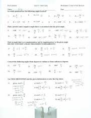 Precalculus worksheets with answers pdf. Worksheet I Key Pdf Pre Calculus Unit 4 Unit Circle Worksheet I Unit 4 Test Review Name Kc 3 Date In Which Quadrant Are The Following Angles Located 1 Course Hero