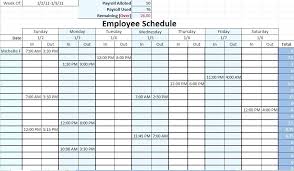 Excel Work Schedule Template Free Excel Template For Employee