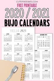 It includes 12 monthly calendar date strips from january 2021 to december 2021. Free 2021 Bullet Journal Calendar Printable Stickers Cute Freebies For You