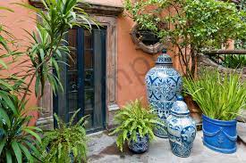 San Miguel De Allende Mexico Garden Pottery