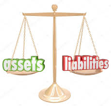 Assets Vs Liabilities Words Scale Stock Photo Iqoncept 43579351
