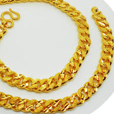 24k thai baht yellow gold gp necklace