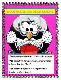 Hero images / getty images even has dozens of possible translations to spanish. Spanish Adjectives Phrases Make Mother S Day Cards Mi Madre Distance Learning