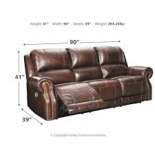Our ashley leather sofas will add beauty and distinction to your living room decor. Ashley Furniture Buncrana Leather Power Reclining Sofa With Nailhead Trim Walmart Com Walmart Com
