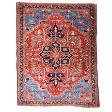antique persian heriz rug douglas stock