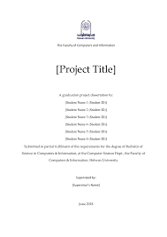 Thesis Cover Page Sample Tation Contents Word Title Template