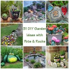 Garden Ideas With Pots And Rocks