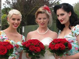 our gorgeous pin up wedding party