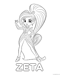 These alphabet coloring sheets will help little ones identify uppercase and lowercase versions of each letter. Shimmer And Shine Coloring Pages Shimmer And Shine Zeta Printable 2021 5366 Coloring4free Coloring4free Com