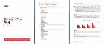 Microsoft Word And Excel 10 Business Plan Templates Formal