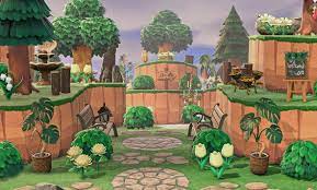 Pink and green floral stall designs for my outdoor flower market! Get Inspired With These Animal Crossing New Horizons Island Entrance Designs Mypotatogames