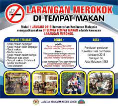 Larangan merokok di tempat makan mulai diberlakukan per 1 januari 2019 dibawah peraturan 11, kata menteri kesehatan malaysia datuk seri dr dzulkefly. Warong Lalapan Mulai 1 Januari 2019 Larangan Facebook