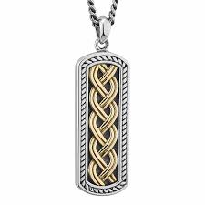 10k gold ingot celtic knot pendant