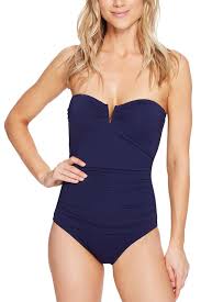 Tommy Bahama Pearl V Front Bandeau Swimsuit