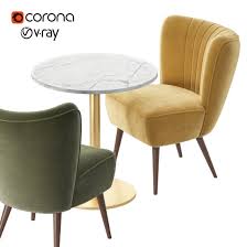 Let's find them out together. Vintage Cocktail Chair Table 3d Model For Corona Vray