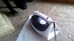 how to clean carpet with a steam iron