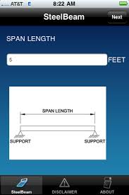 steel beam design app from construction