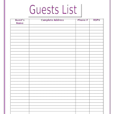 Wedding Planning List Template To Do Guest Printable Checklist Te