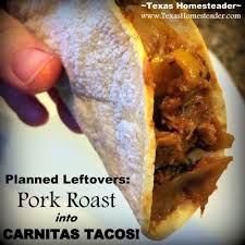 carnitas tacos from leftover pork roast