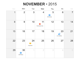 Monthly Calendar Timeline