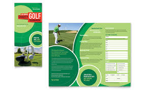 Golf Tournament Tri Fold Brochure Template Design