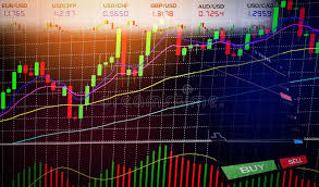 Stock Forex Trading Business Graph Charts Of Financial