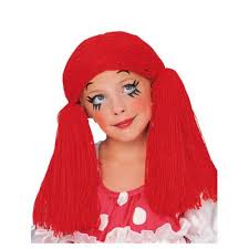 rubie s childs red rag doll wig