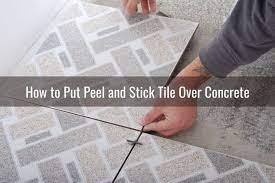 l and stick tile over concrete