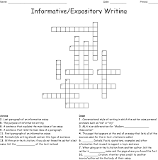 informative expository writing crossword wordmint informative expository writing crossword