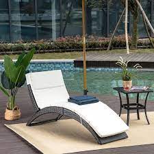 Outdoor Patio Chaise Lounge Chair